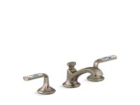 Sink faucet, low spout, Spring Rain enamel lever handles 1