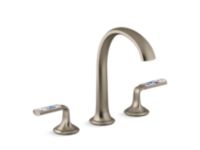 Sink Faucet, Arch Spout, Spring Rain Enamel Lever Handles 0