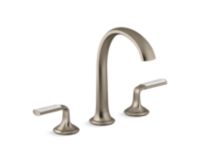 Sink Faucet, Arch Spout, Frost Wave Enamel Lever Handles 0