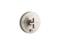 Pressure balance trim with diverter, cross handle 0