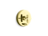 Pressure balance trim with diverter, cross handle 0