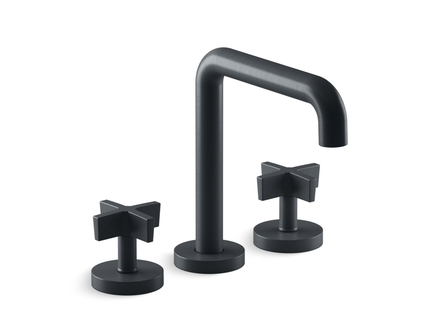 One Deck-Mount Bath Faucet, Tall Spout, Cross Handles