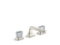 Sink faucet, low spout, clear Saint-Louis crystal knob handles 0