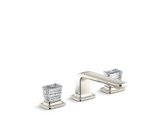 Per Se® Decorative Sink faucet, low spout, clear Saint-Louis crystal knob handles