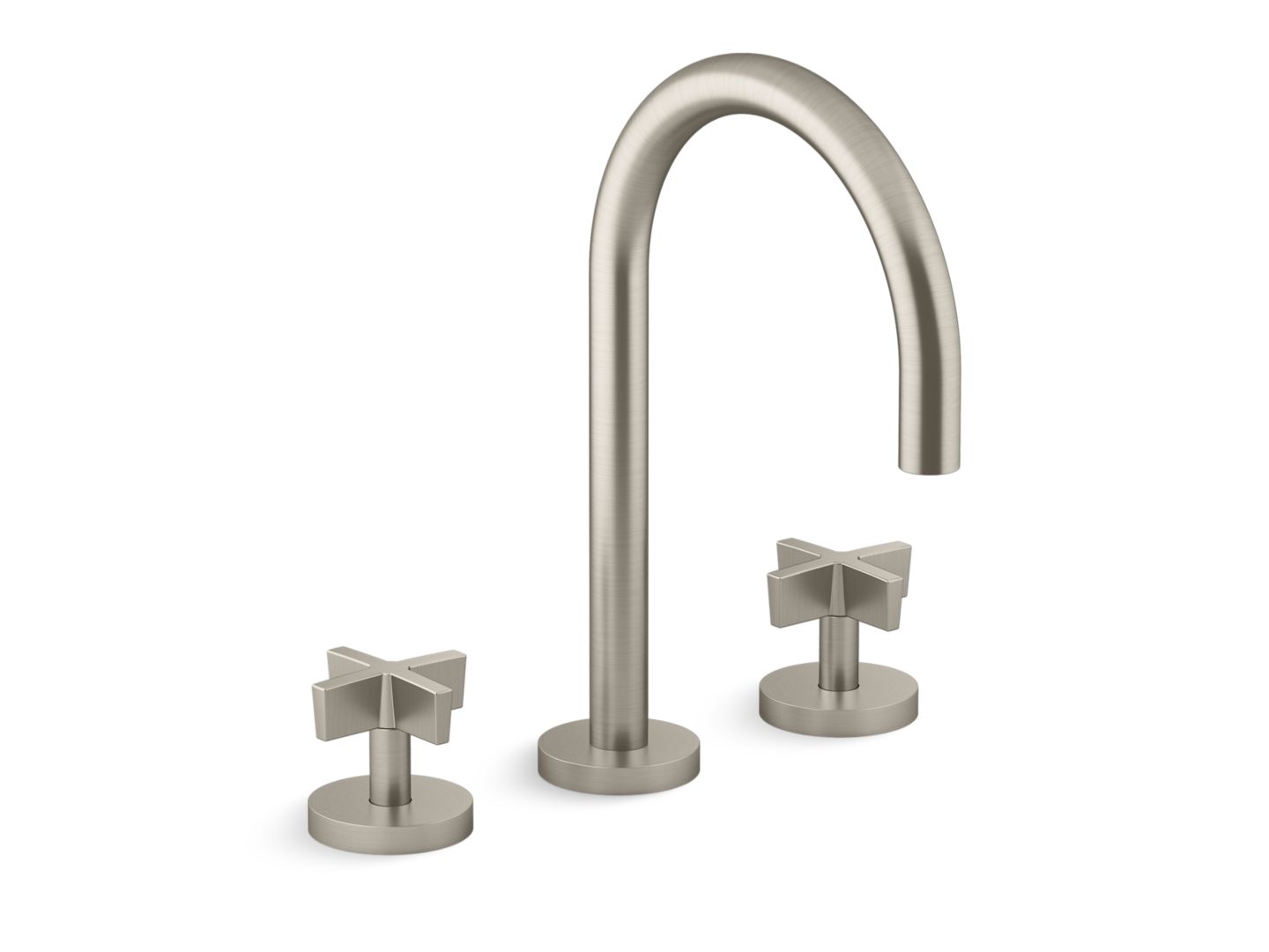 One Sink Faucet, Gooseneck Spout, Cross Handles