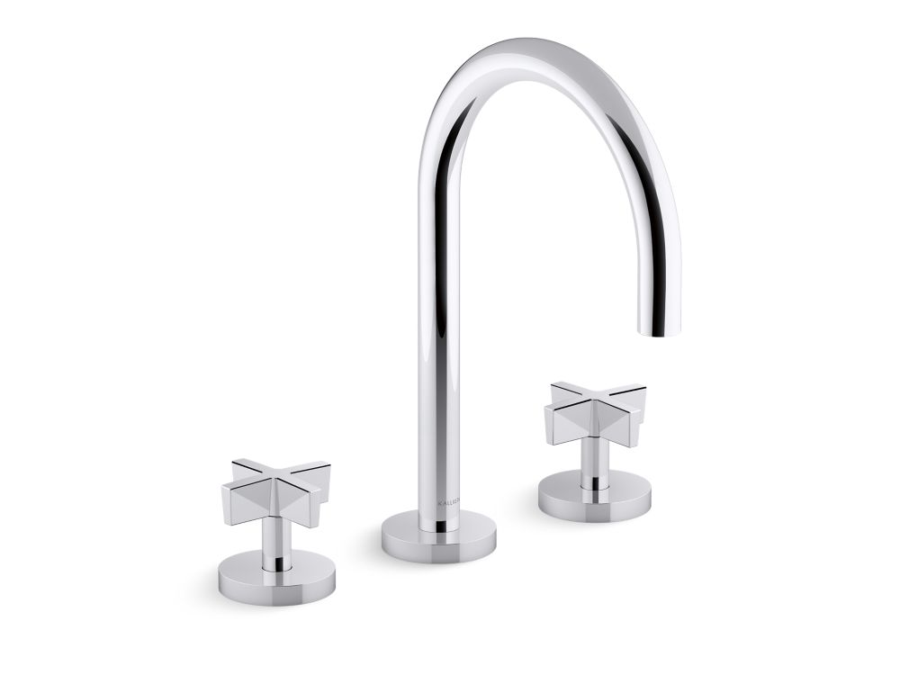 P24600CRULB by Kallista - Sink Faucet, Traditional Spout, Cross Handles - Unlacquered  Brass