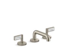 One™ Sink faucet, low spout, white Carrara handles