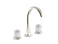 Sink Faucet, Arch Spout, Saint-Louis Crystal, Clear Knob Handles 0