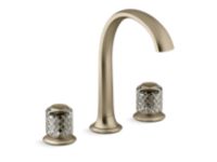 Sink Faucet, Arch Spout, Saint-Louis Crystal, Flannel Grey Knob Handles 0