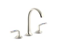 Sink Faucet, Arch Spout, Spring Rain Enamel Lever Handles 0