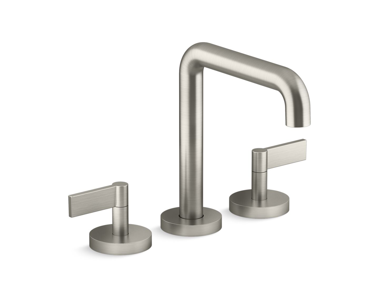 One Deck-Mount Bath Faucet, Tall Spout, Lever Handles