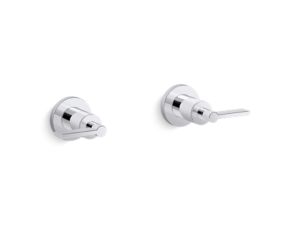 Wall-mount bath faucet handles, lever
