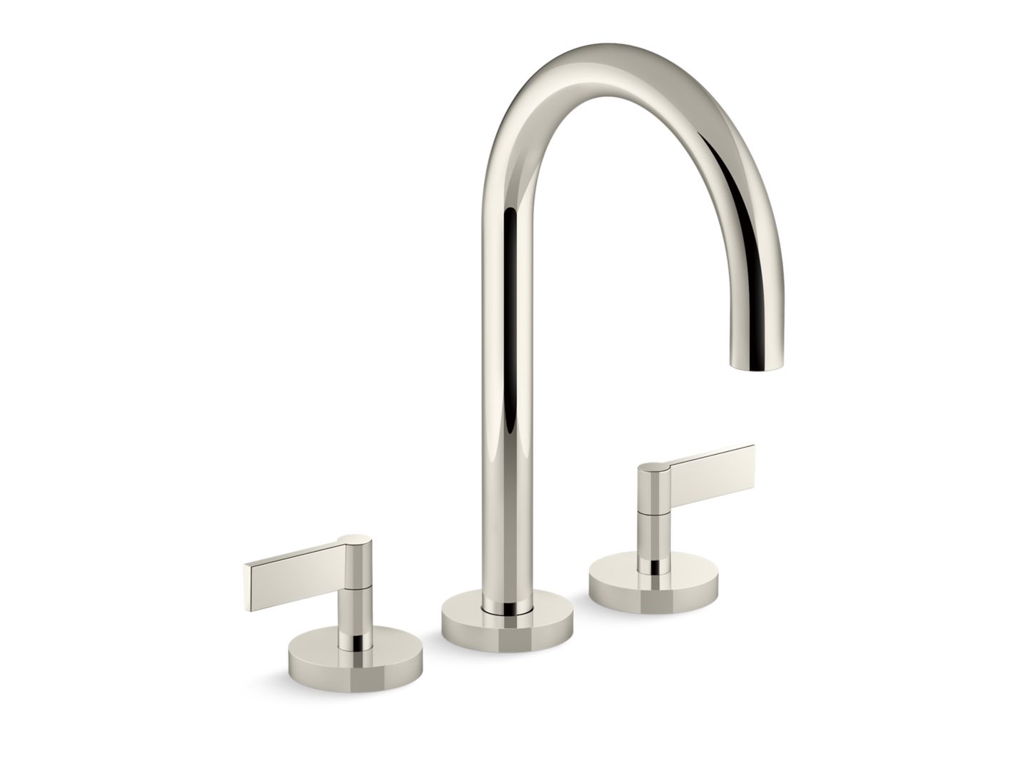 One™ Deck-mount bath faucet, gooseneck spout, lever handles
