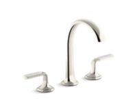 Sink Faucet, Arch Spout, Frost Wave Enamel Lever Handles 0