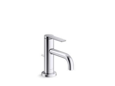 Single-control sink faucet, low spout