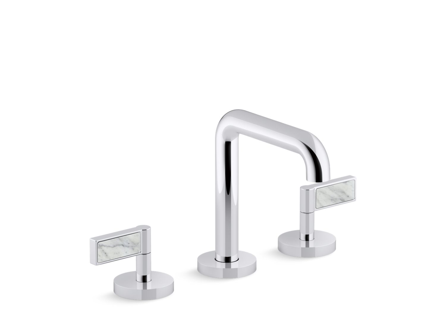 One Decorative Sink Faucet, White Carrara Handles P24492WC Faucets