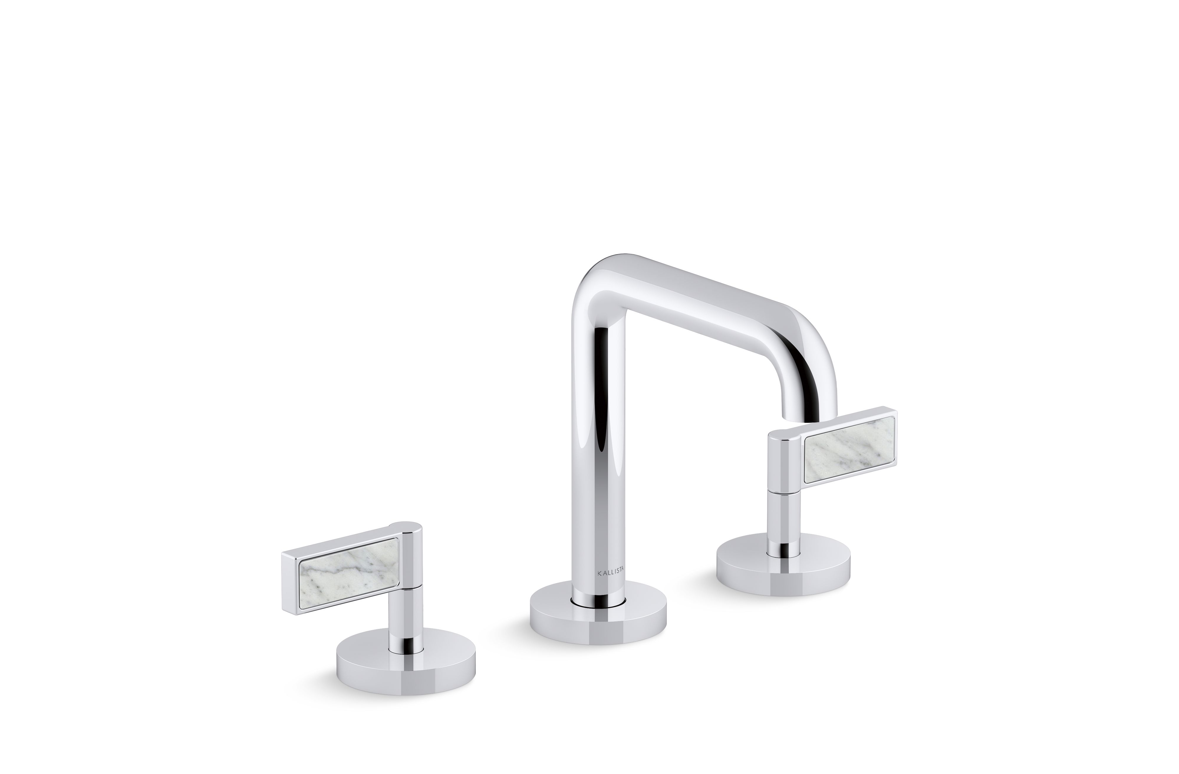 One™ — Sink faucet, tall spout, White Carrara handles