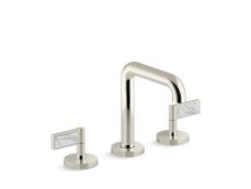One™ Sink faucet, tall spout, White Carrara handles