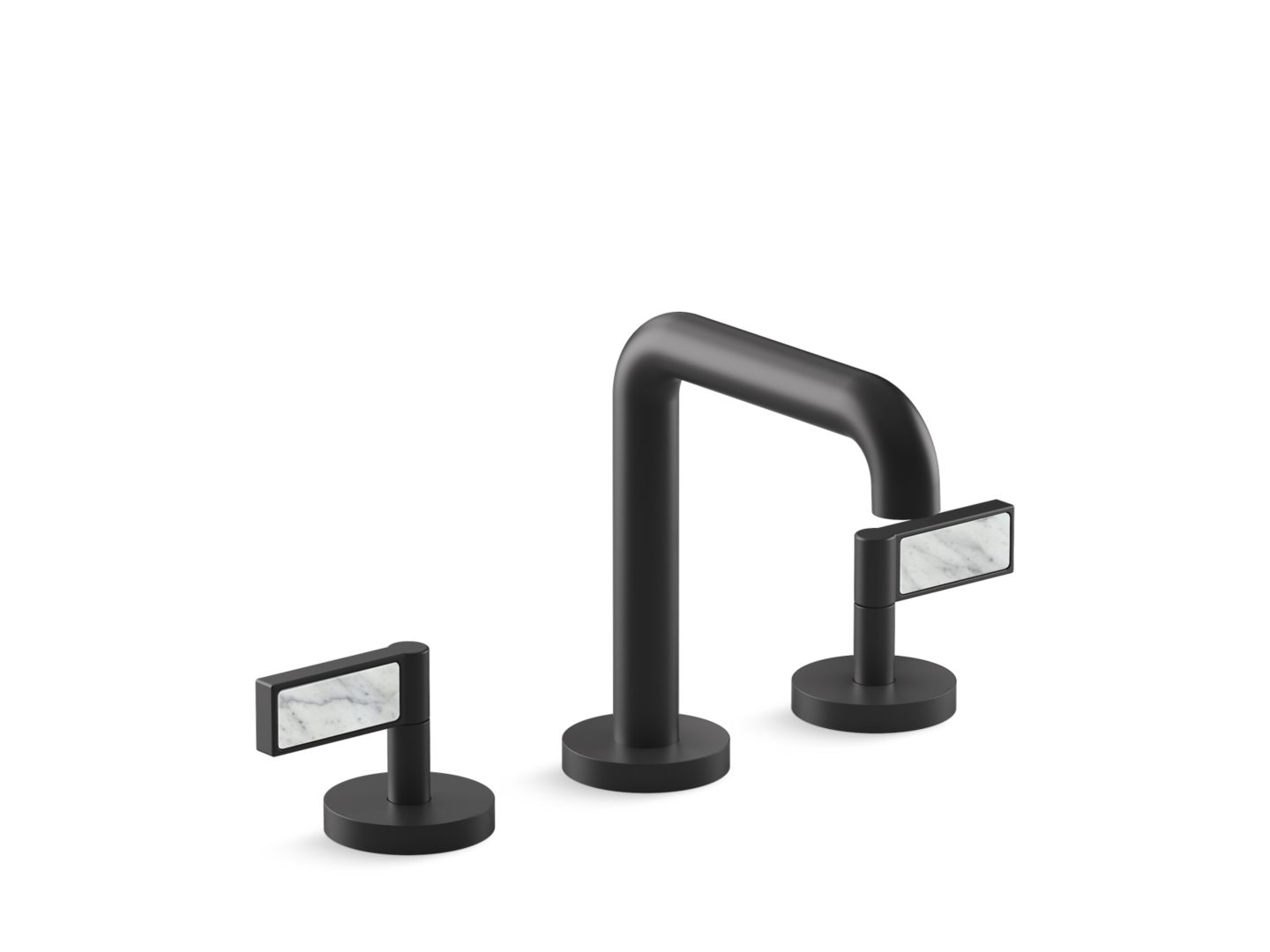 One™ Sink faucet, tall spout, White Carrara handles