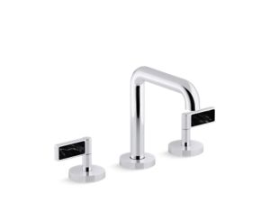 Sink faucet, tall spout, Nero Marquina handles