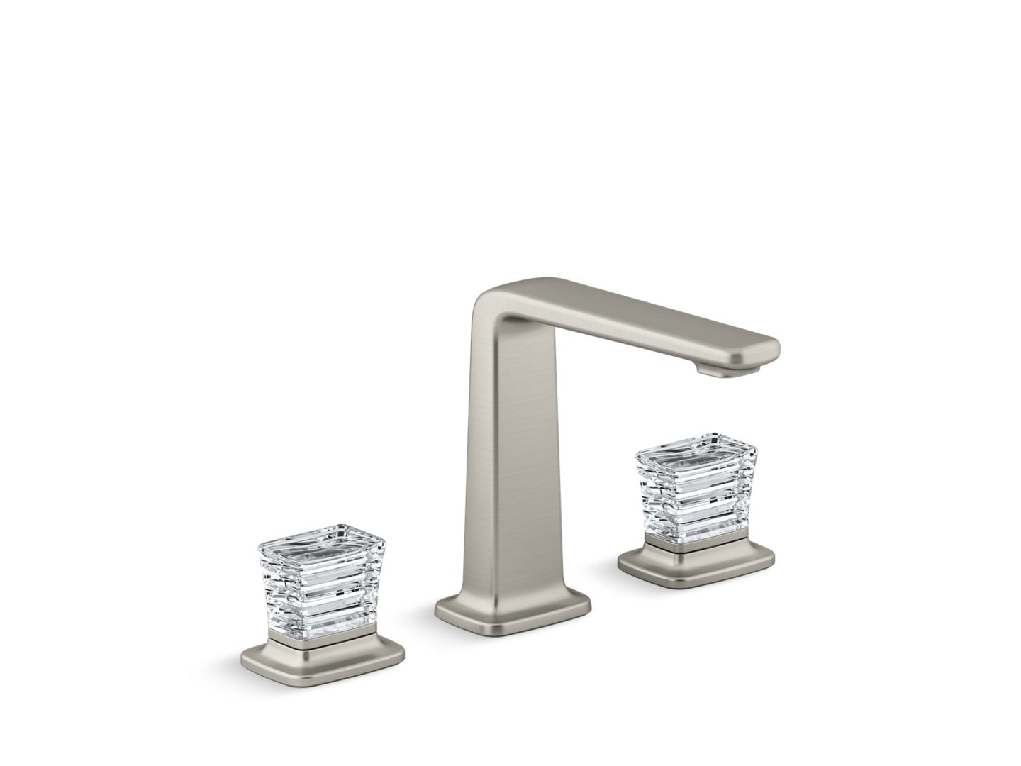 Per Se Decorative Sink Faucet, Tall Spout, Saint-Louis Clear Crystal Knob Handles