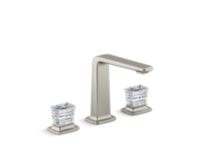 Sink faucet, tall spout, Clear Saint-Louis Crystal knob handles 0