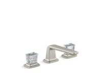 Sink faucet, low spout, clear Saint-Louis crystal knob handles 0