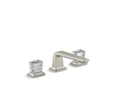 Per Se® Decorative Sink faucet, low spout, clear Saint-Louis crystal knob handles