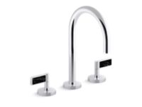 Sink faucet, gooseneck spout, Nero Marquina handles 1