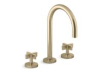 Sink Faucet, Gooseneck Spout, Cross Handles 0