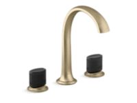 Sink faucet, arch spout, Matte Black Porcelain knob handles 0