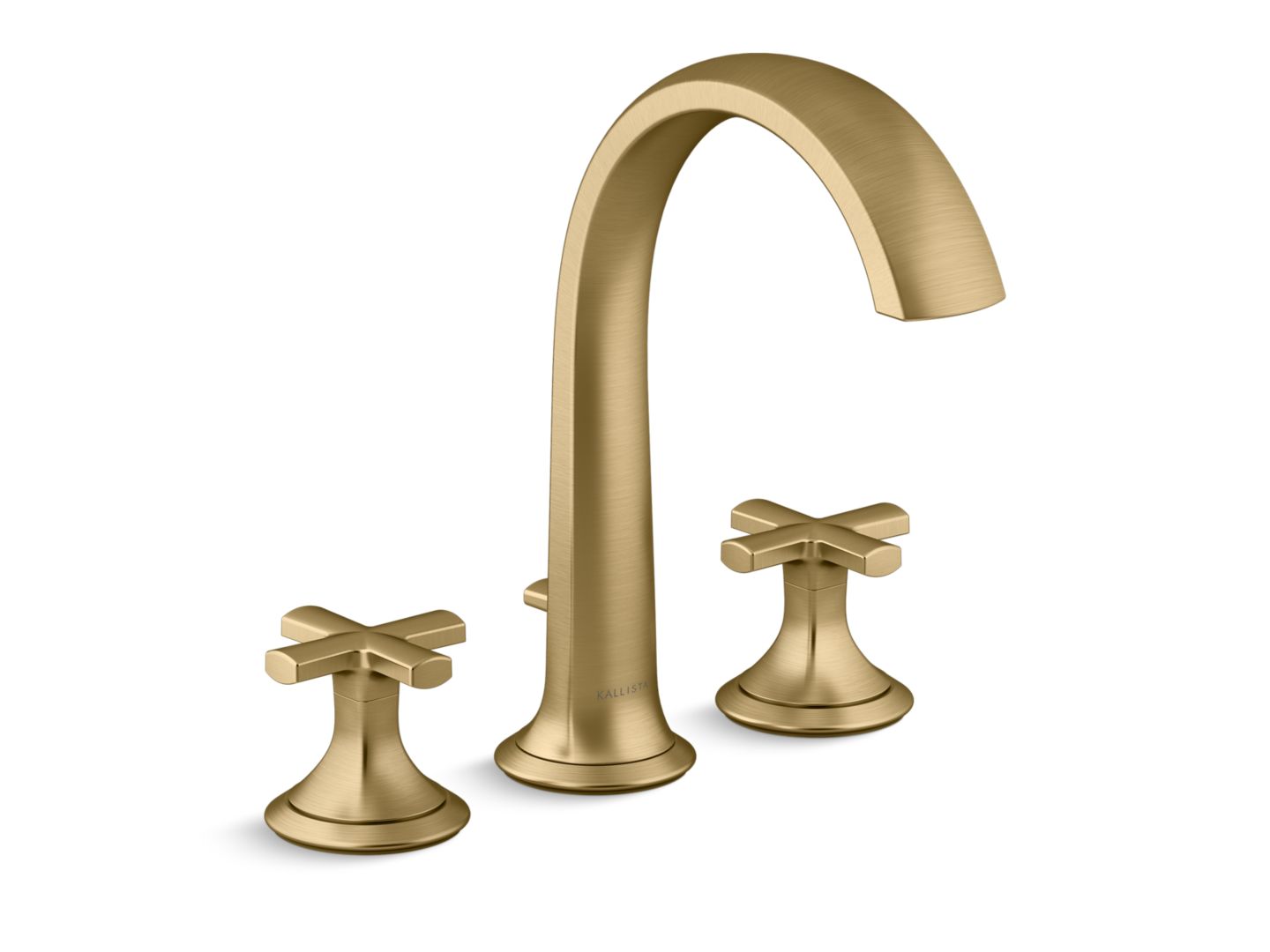 Script Deck-Mount Bath Faucet with Diverter, Cross Handles