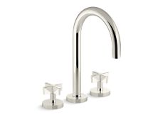 One™ Deck-mount bath faucet, gooseneck spout, cross handles