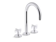 One™ Deck-mount bath faucet, gooseneck spout, cross handles