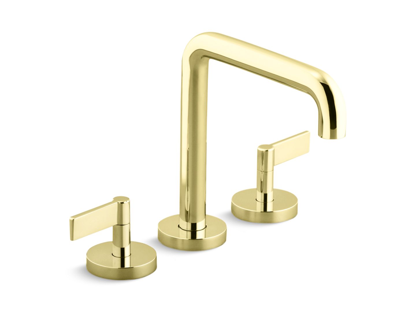 One Deck-Mount Bath Faucet, Tall Spout, Lever Handles