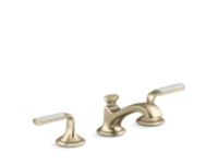Sink faucet, low spout, Frost Wave enamel lever handles 0