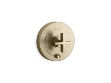 One™ Pressure balance trim with diverter, cross handle