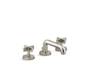 Sink Faucet, Low Spout with Lift Rod, Cross Handles