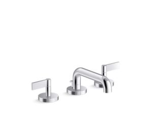 Sink Faucet, Low Spout with Lift Rod, Lever Handles