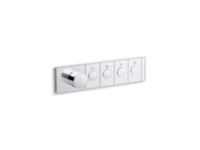 Mechanical showering four-outlet thermostatic control panel 0