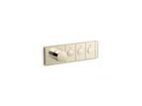 Mechanical showering three-outlet thermostatic control panel 0