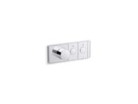 Mechanical showering two-outlet thermostatic control panel 1