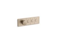 Mechanical showering three-outlet thermostatic control panel 0