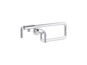 Wall-mount kitchen pot filler
