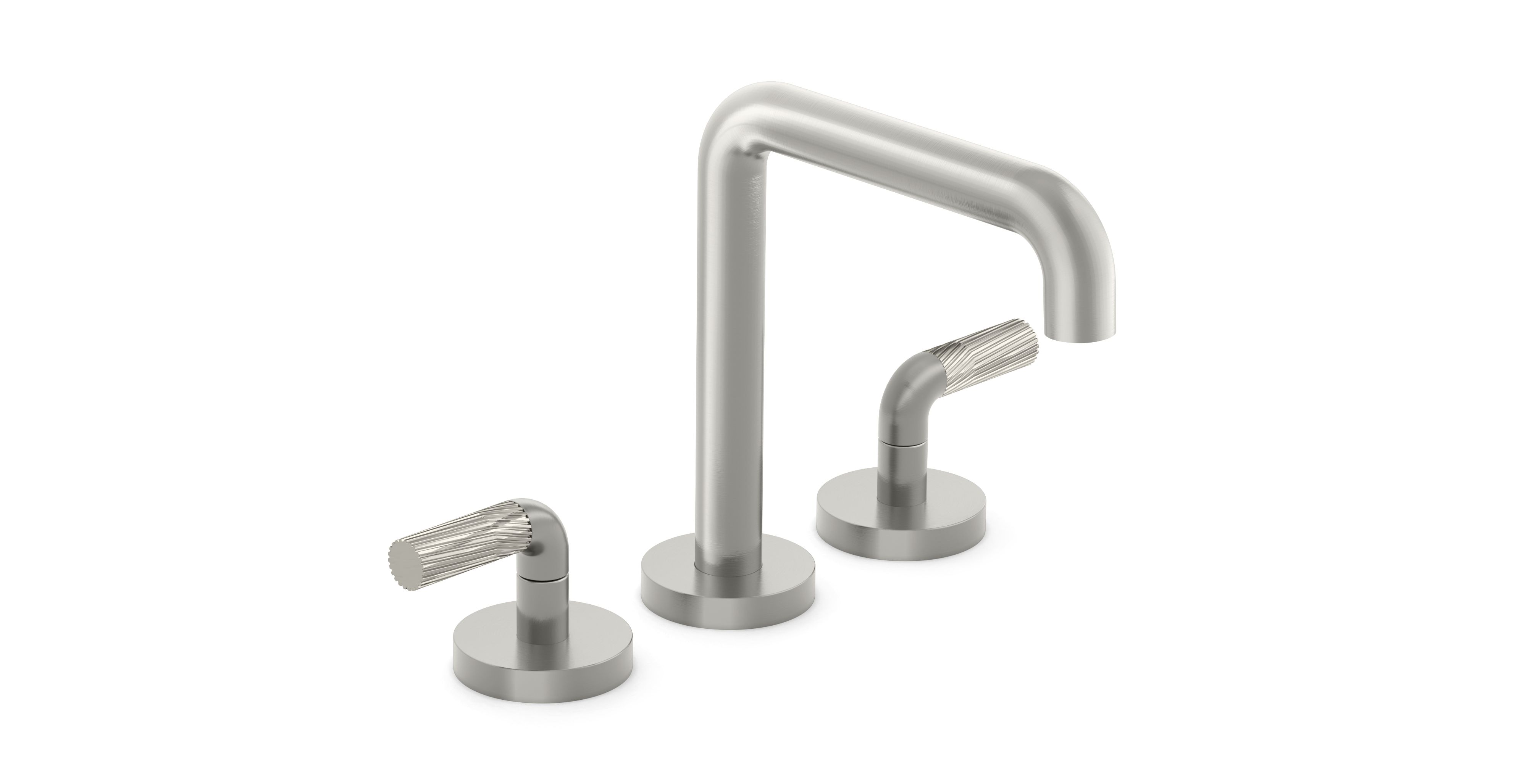 One™ — Deck-mount bath faucet, Armory handles