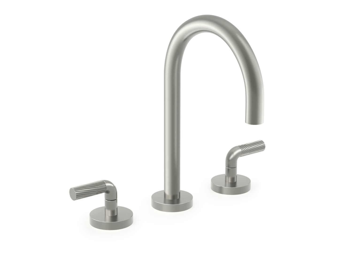 One Sink Faucet, Gooseneck Spout, Armory Decorative Handles