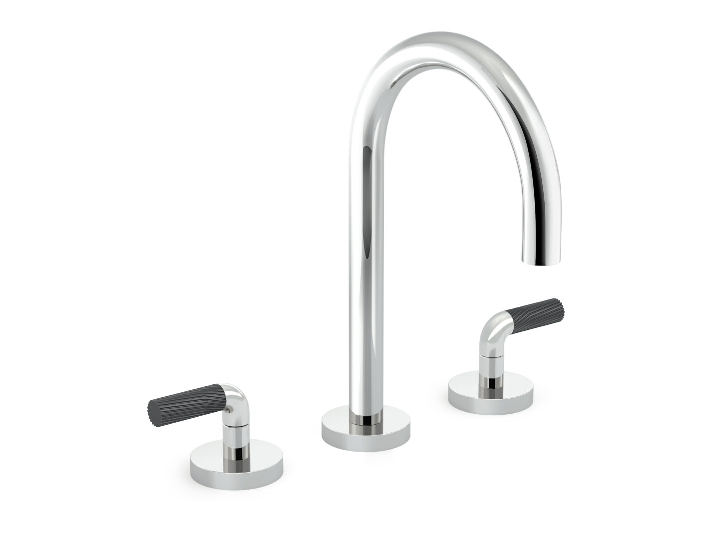 One Sink Faucet, Gooseneck Spout, Armory Decorative Handles