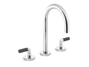 Sink faucet, gooseneck spout, Armory decorative handles