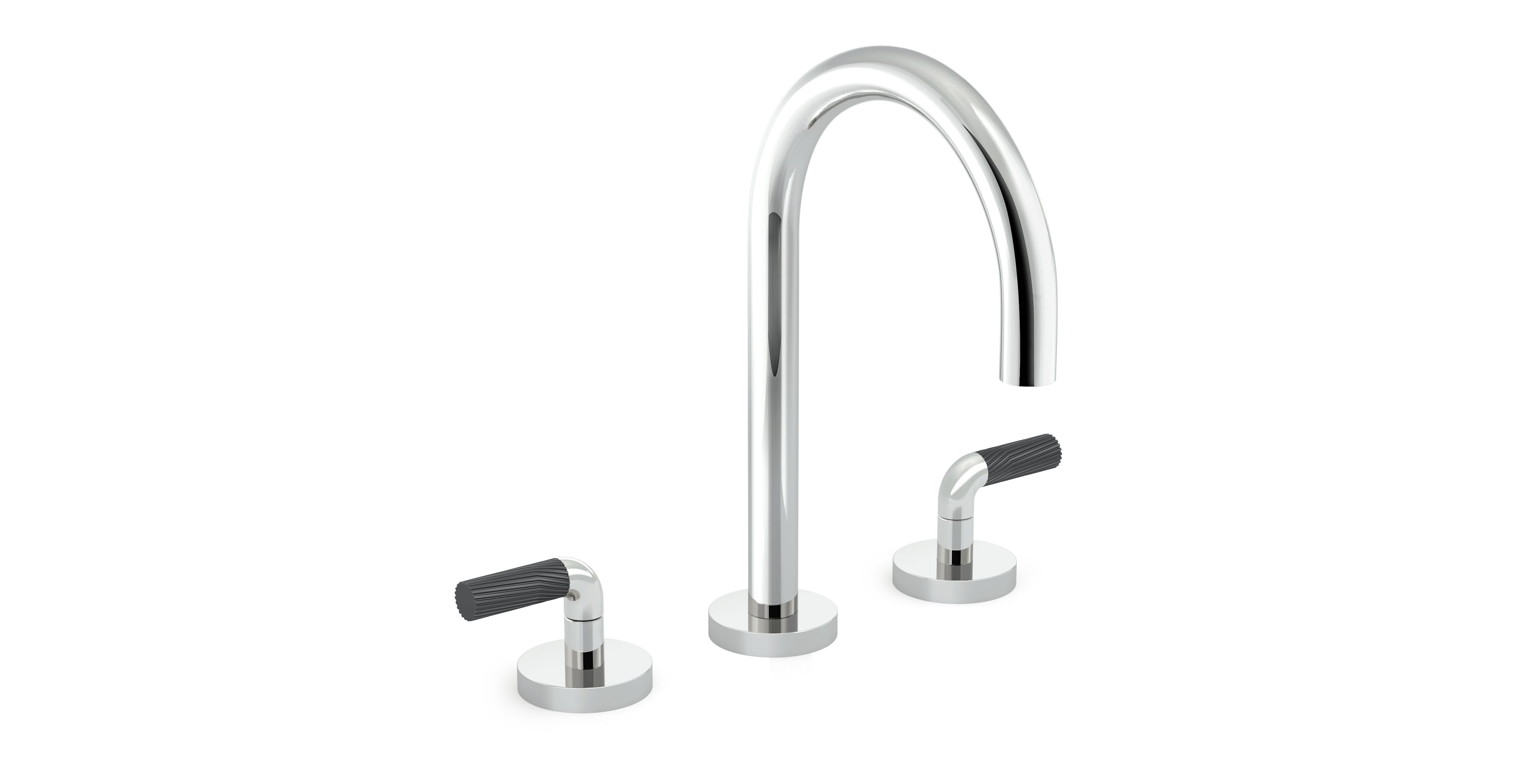 One™ — Sink faucet, gooseneck spout, Armory decorative handles #2
