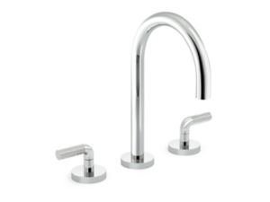 Sink faucet, gooseneck spout, Armory decorative handles